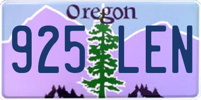 OR license plate 925LEN