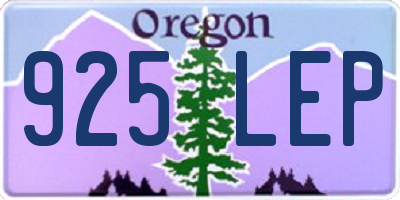 OR license plate 925LEP