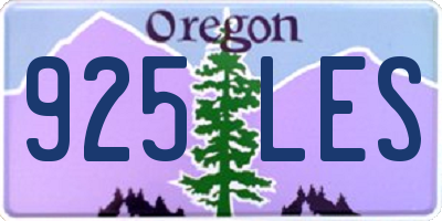 OR license plate 925LES