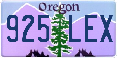 OR license plate 925LEX