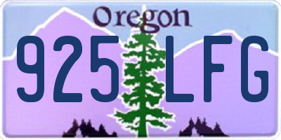 OR license plate 925LFG
