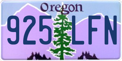 OR license plate 925LFN