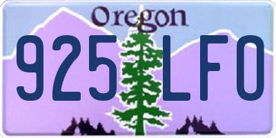 OR license plate 925LFO