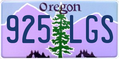 OR license plate 925LGS