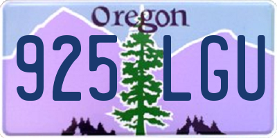 OR license plate 925LGU