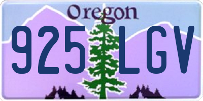 OR license plate 925LGV