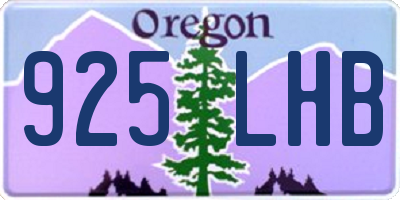 OR license plate 925LHB