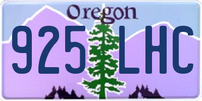 OR license plate 925LHC