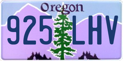 OR license plate 925LHV