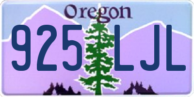 OR license plate 925LJL