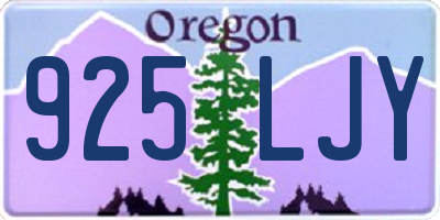 OR license plate 925LJY