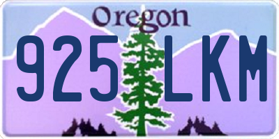 OR license plate 925LKM