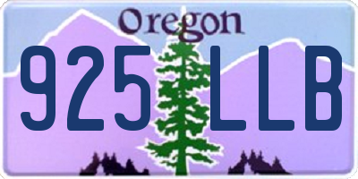 OR license plate 925LLB