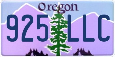 OR license plate 925LLC