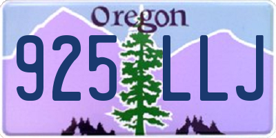 OR license plate 925LLJ