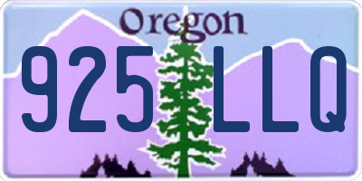 OR license plate 925LLQ
