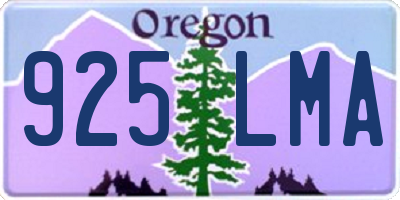 OR license plate 925LMA