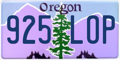 OR license plate 925LOP
