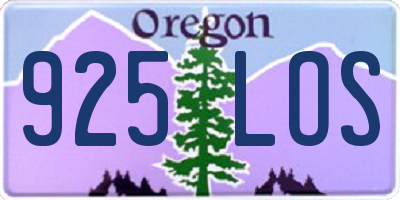 OR license plate 925LOS