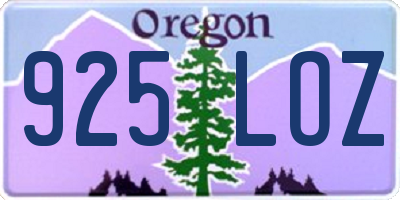 OR license plate 925LOZ