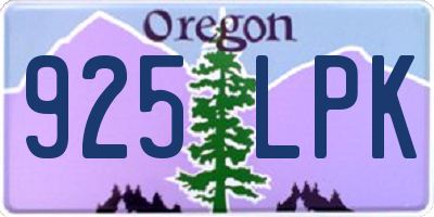 OR license plate 925LPK