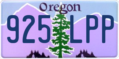 OR license plate 925LPP
