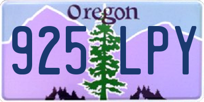 OR license plate 925LPY
