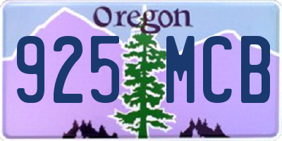 OR license plate 925MCB