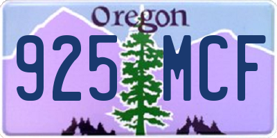 OR license plate 925MCF