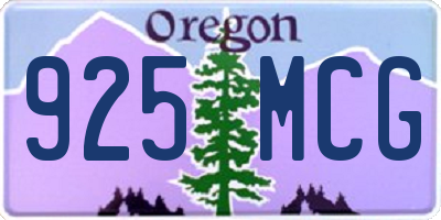 OR license plate 925MCG