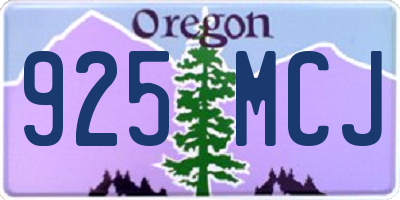 OR license plate 925MCJ