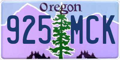 OR license plate 925MCK