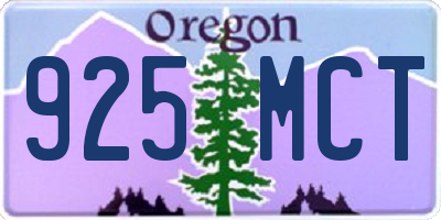 OR license plate 925MCT
