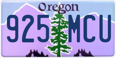 OR license plate 925MCU