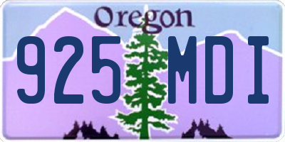 OR license plate 925MDI