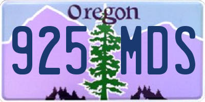 OR license plate 925MDS