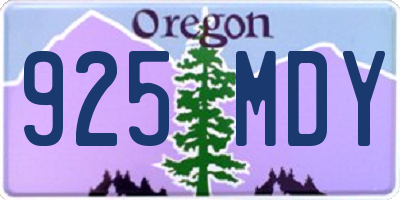 OR license plate 925MDY