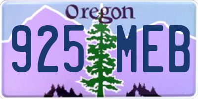 OR license plate 925MEB