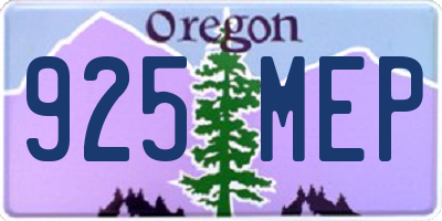 OR license plate 925MEP