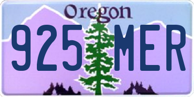 OR license plate 925MER