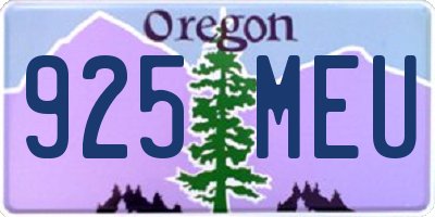 OR license plate 925MEU