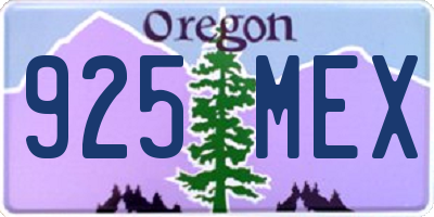 OR license plate 925MEX