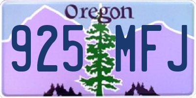 OR license plate 925MFJ