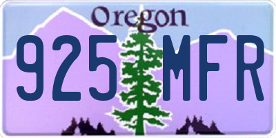 OR license plate 925MFR