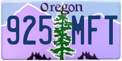 OR license plate 925MFT