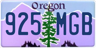 OR license plate 925MGB