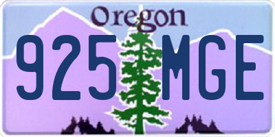 OR license plate 925MGE