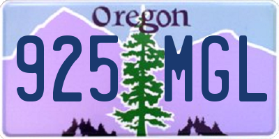 OR license plate 925MGL