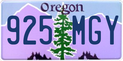 OR license plate 925MGY