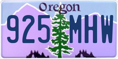 OR license plate 925MHW
